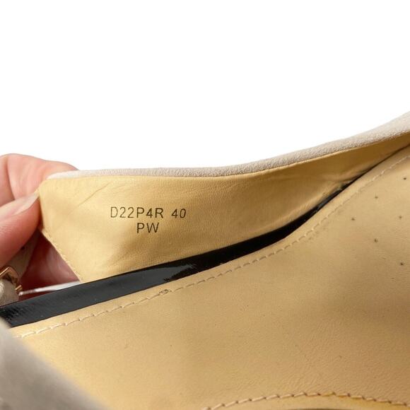 Geox Respira Sling Back Heels Patent Leather Black Nude Womens 40‎ EU 10 US - Picture 3 of 11